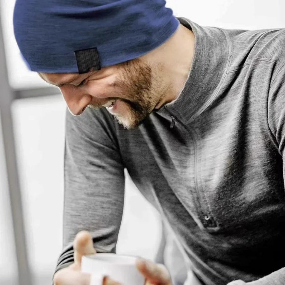 Men's Merino Wool Quarter-Zip Base Layer