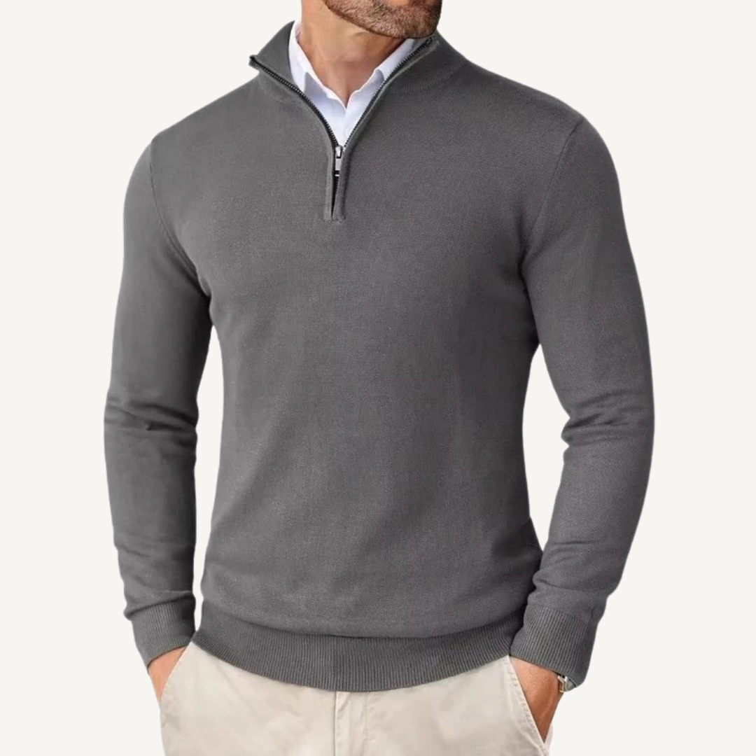 Men's Quarter-Zip Knit Pullover