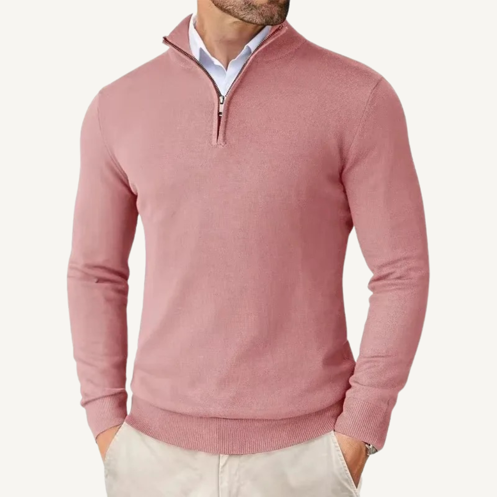 Men's Quarter-Zip Knit Pullover