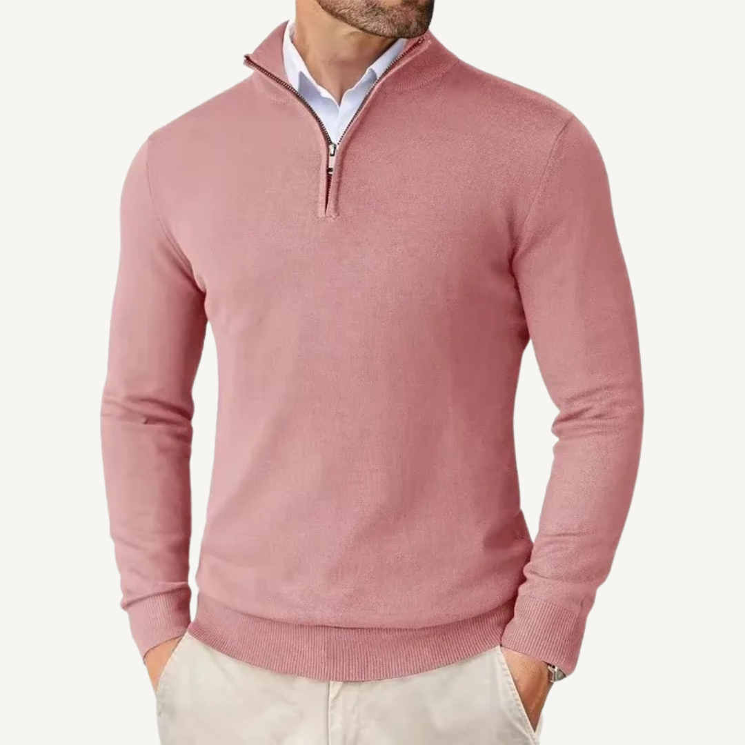 Men's Quarter-Zip Knit Pullover