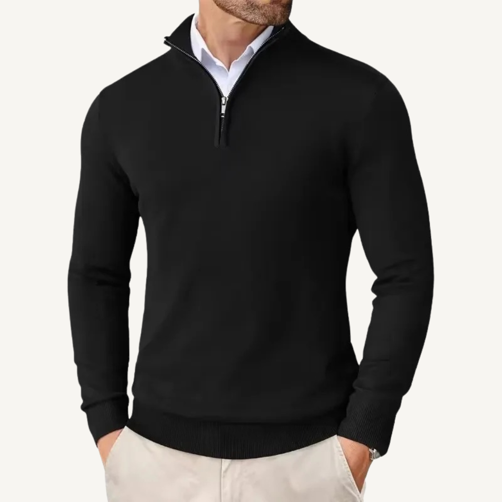 Men's Quarter-Zip Knit Pullover