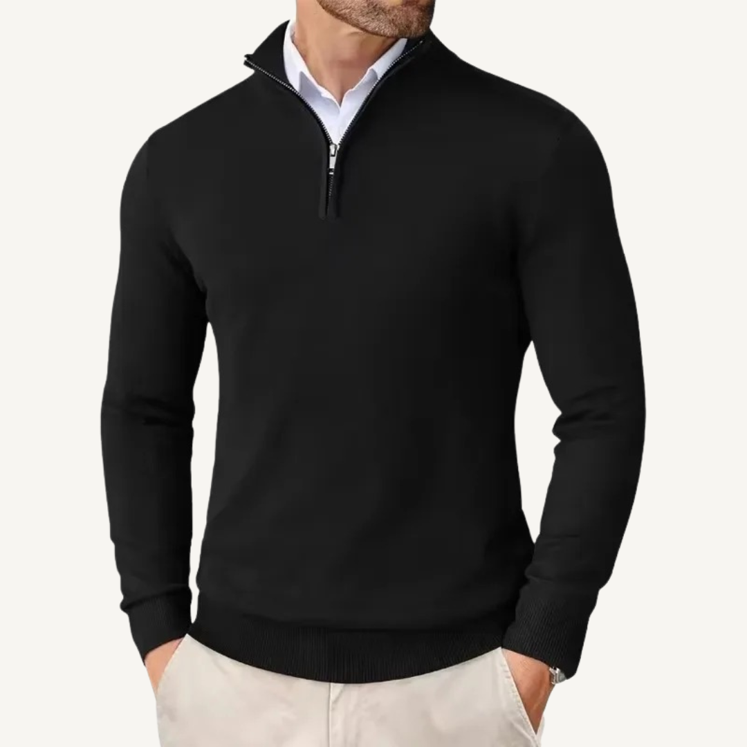 Men's Quarter-Zip Knit Pullover