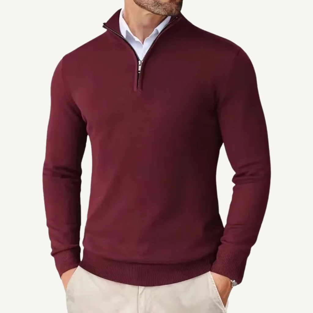 Men's Quarter-Zip Knit Pullover