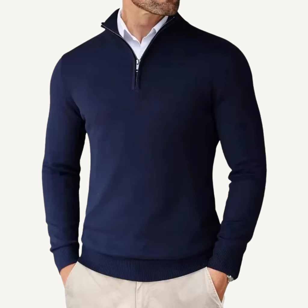 Men's Quarter-Zip Knit Pullover