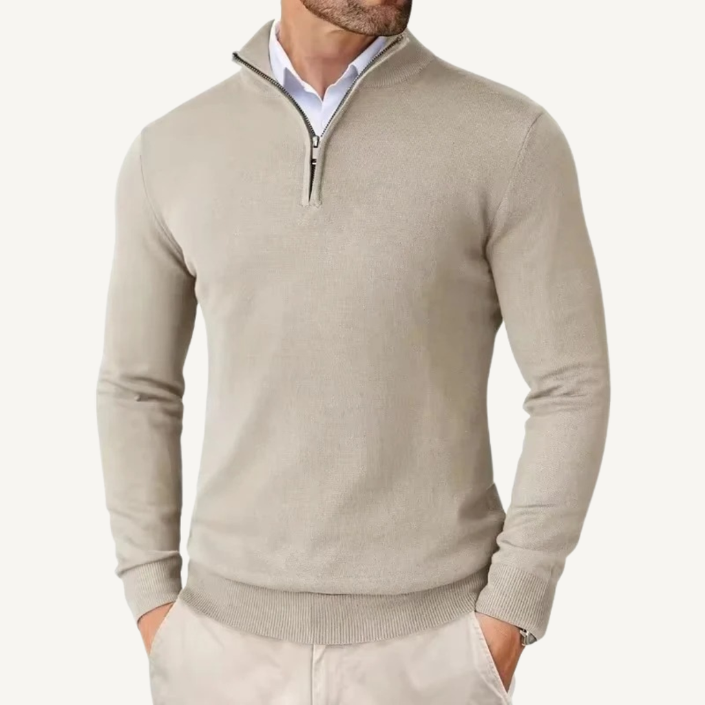 Men's Quarter-Zip Knit Pullover