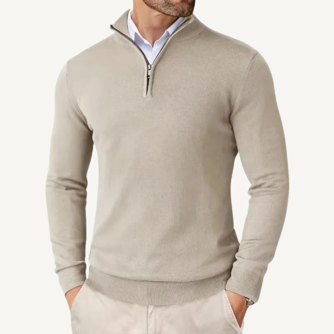 Men's Quarter-Zip Knit Pullover