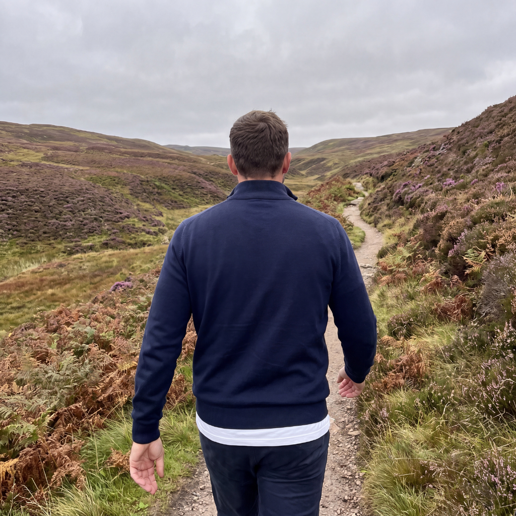 Men's Quarter-Zip Knit Pullover