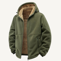 Men's Sherpa-Lined Hooded Fleece Jacket