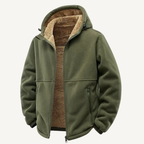 Men's Sherpa-Lined Hooded Fleece Jacket