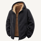 Men's Sherpa-Lined Hooded Fleece Jacket