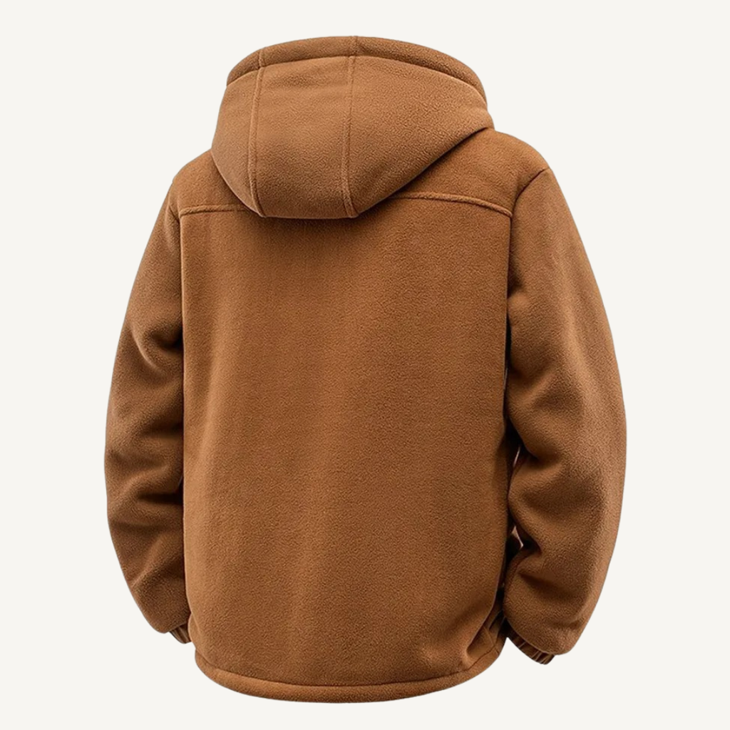 Men's Sherpa-Lined Hooded Fleece Jacket