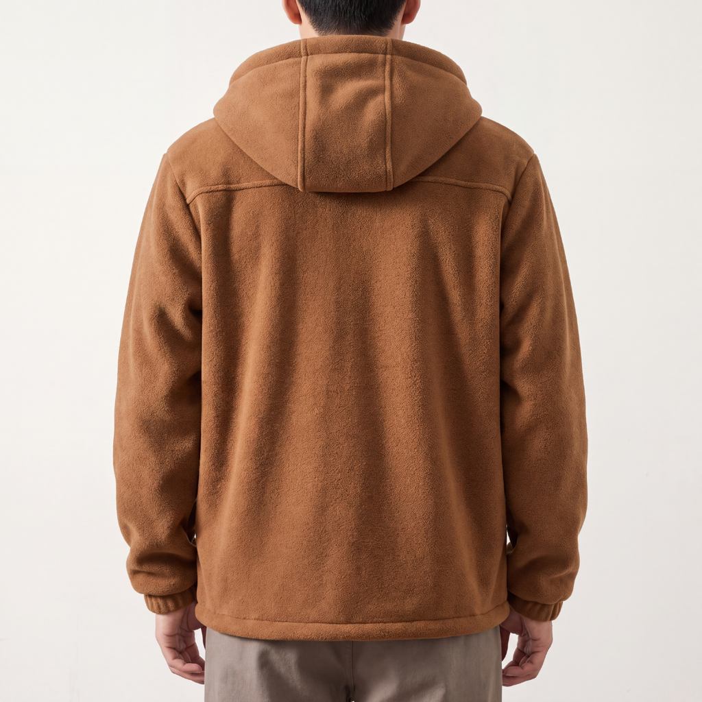 Men's Sherpa-Lined Hooded Fleece Jacket