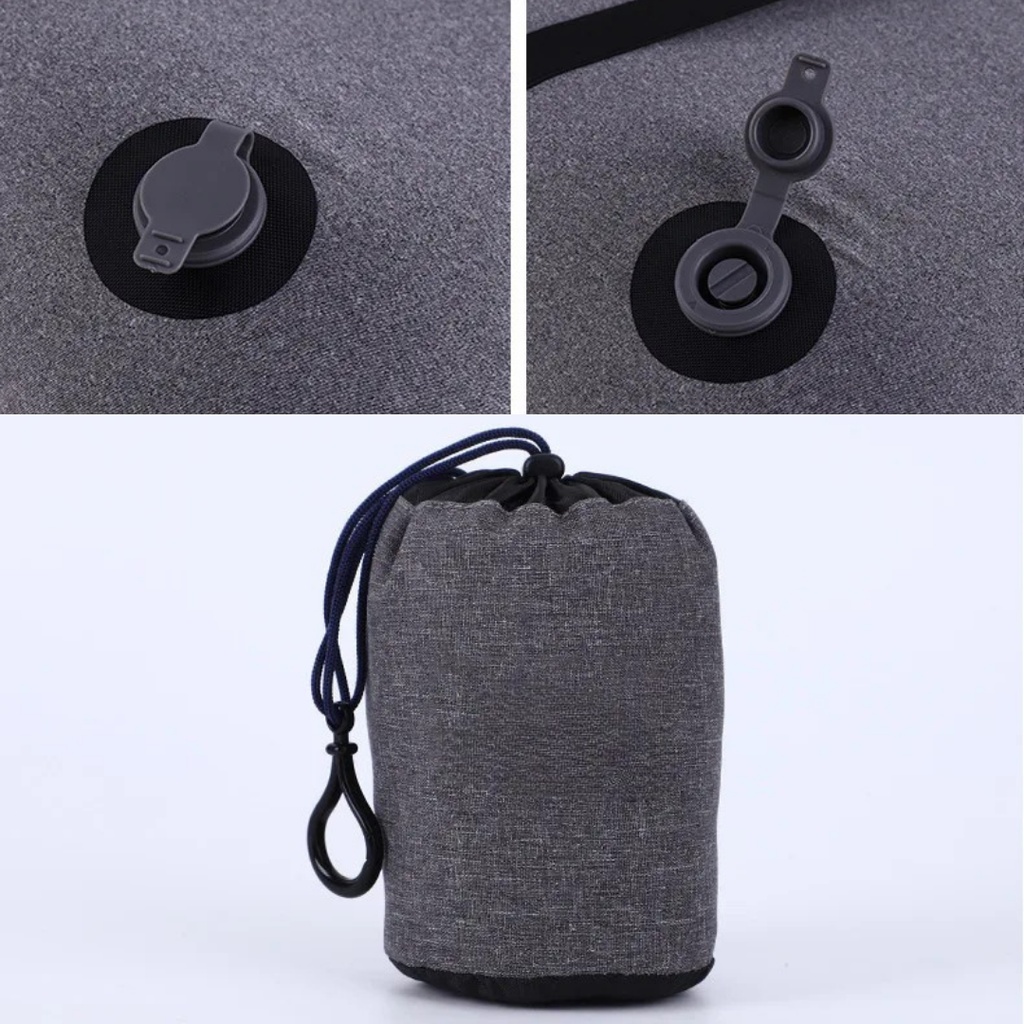 Inflatable Camping Pillow — Ergonomic Neck Support, Packable