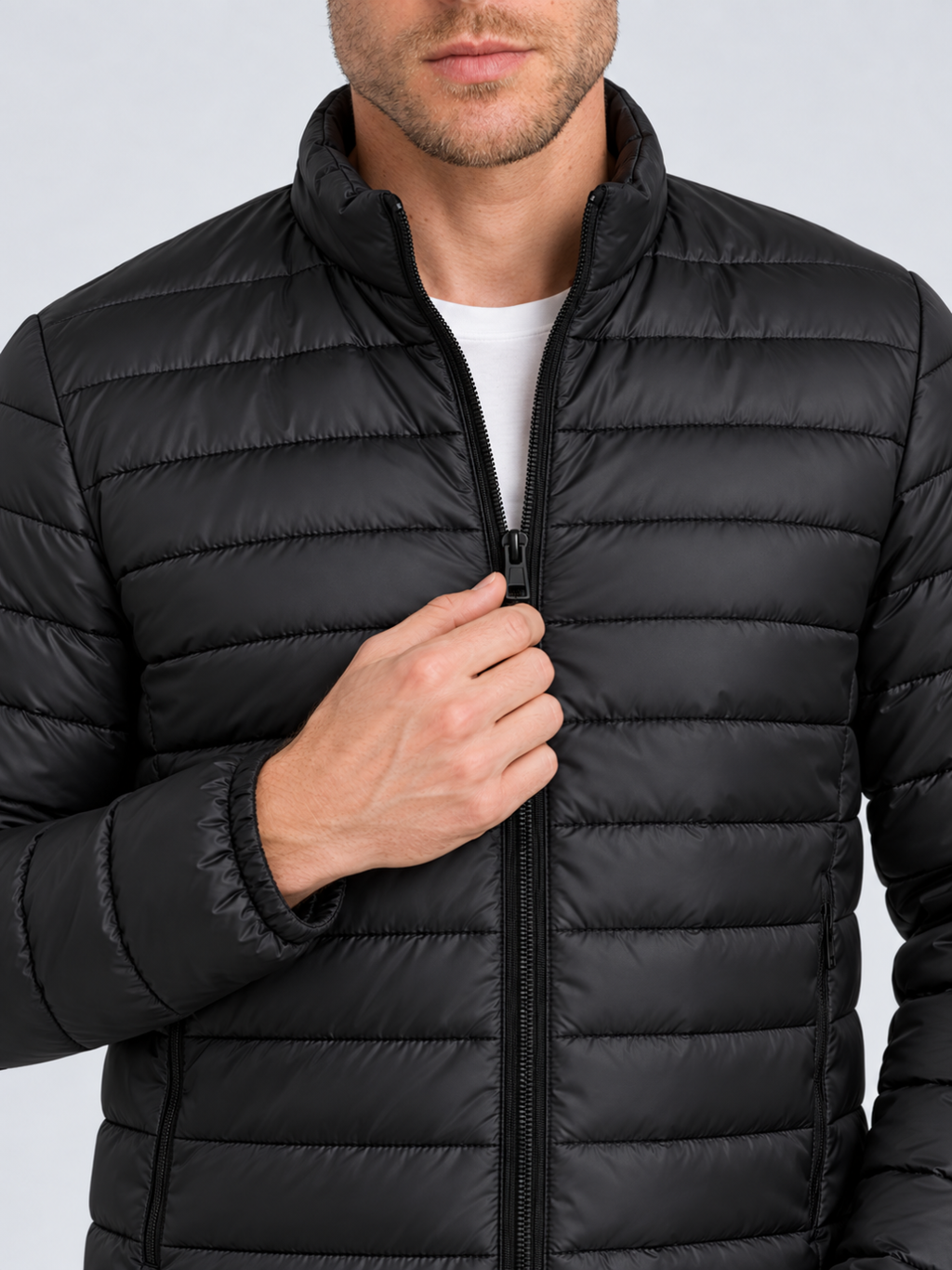 Men's Stand Collar Puffer Jacket