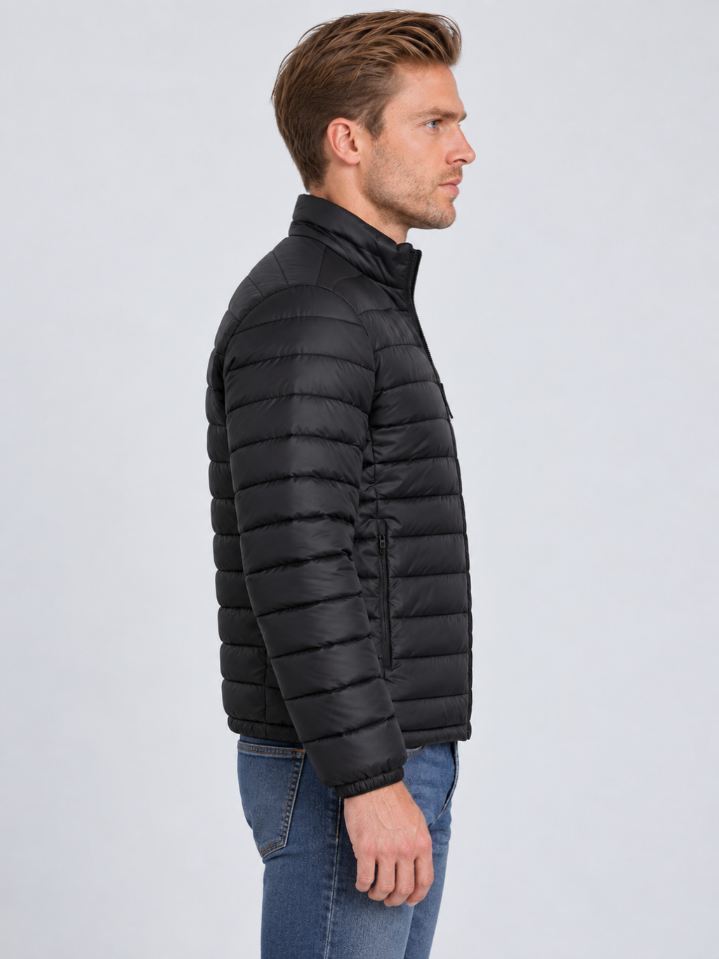 Men's Stand Collar Puffer Jacket