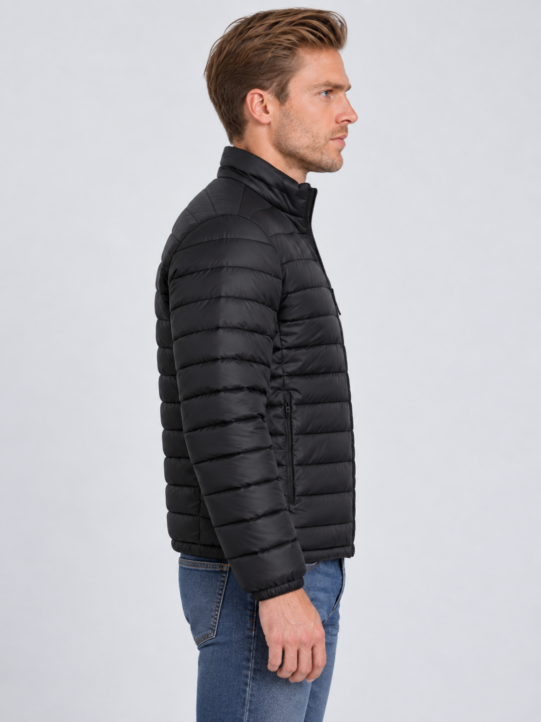 Men's Stand Collar Puffer Jacket