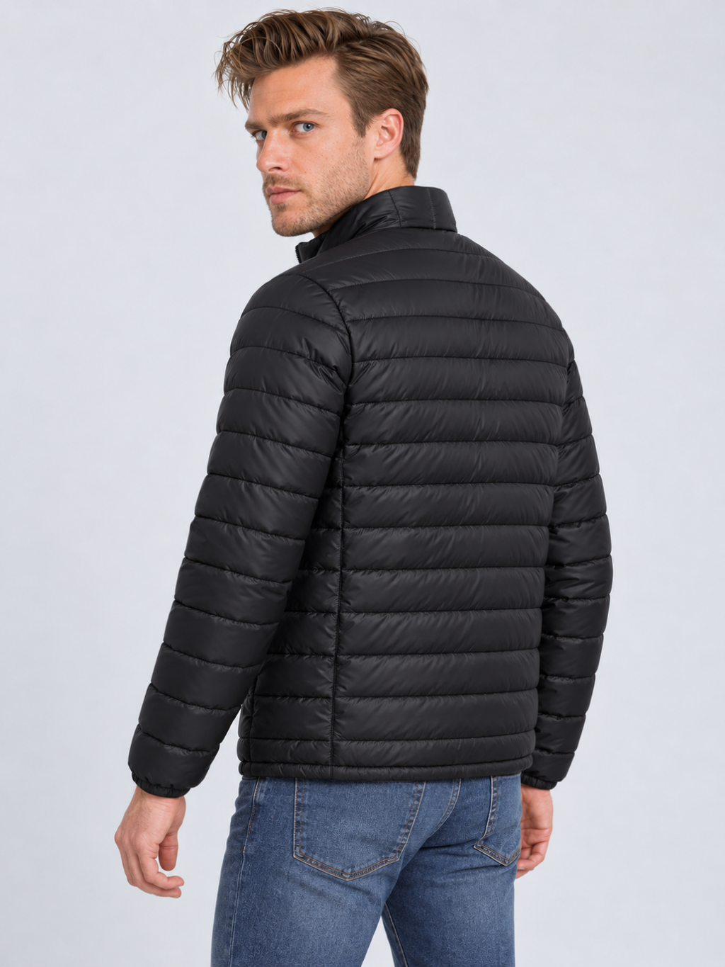 Men's Stand Collar Puffer Jacket