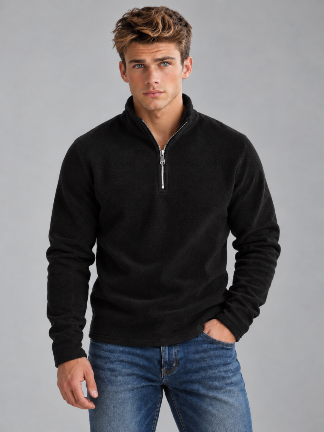 Men's Zip-Neck Fleece Pullover