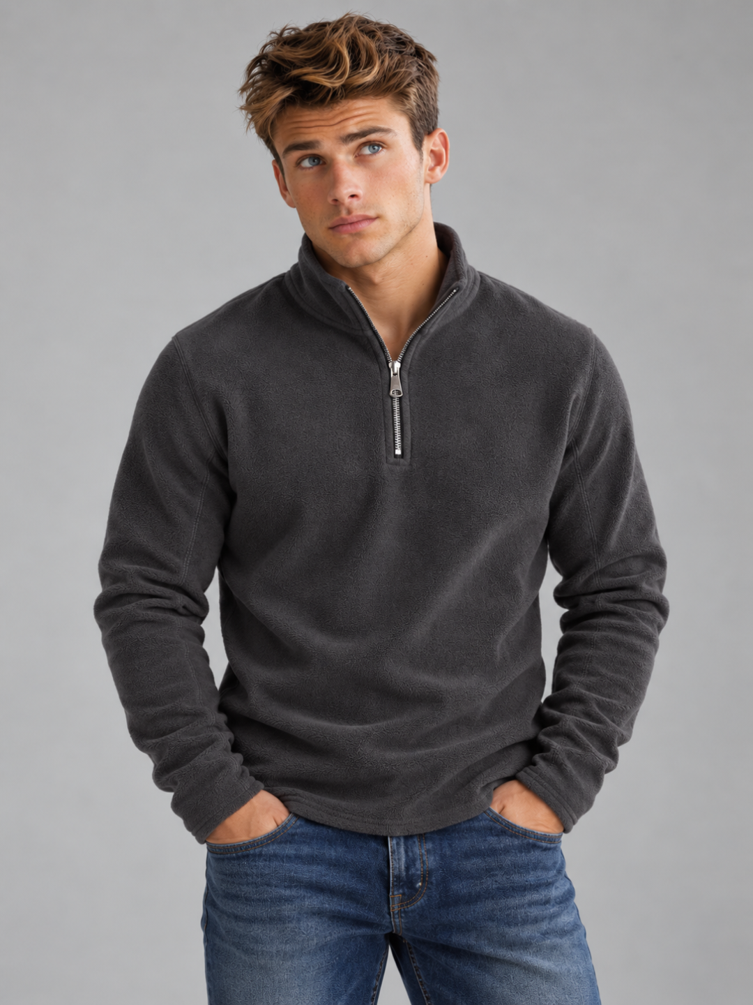Men's Zip-Neck Fleece Pullover