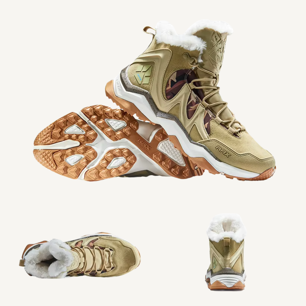 Men's Fur-Lined Waterproof Winter Hiking Boots