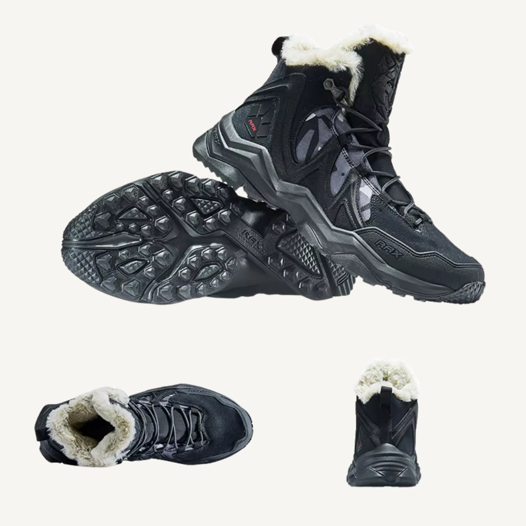Men's Fur-Lined Waterproof Winter Hiking Boots