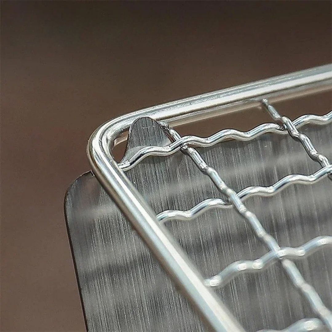 Portable Folding BBQ Grill — Stainless Steel, Small & Large