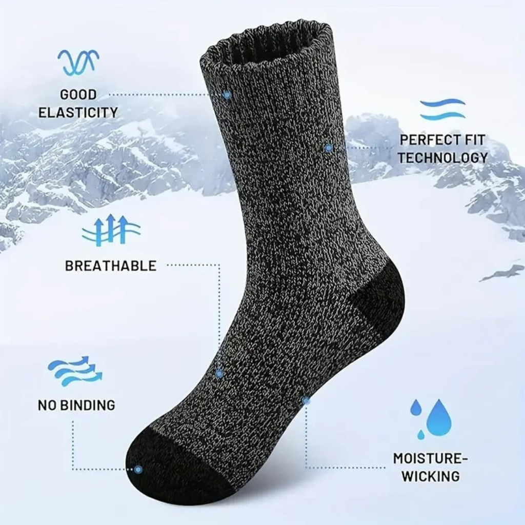 Merino Wool Hiking Socks — 5 Pack
