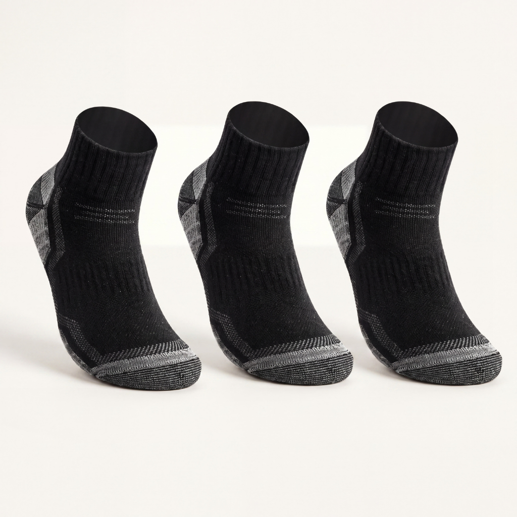 Merino Wool Ankle Hiking Socks 3-Pack