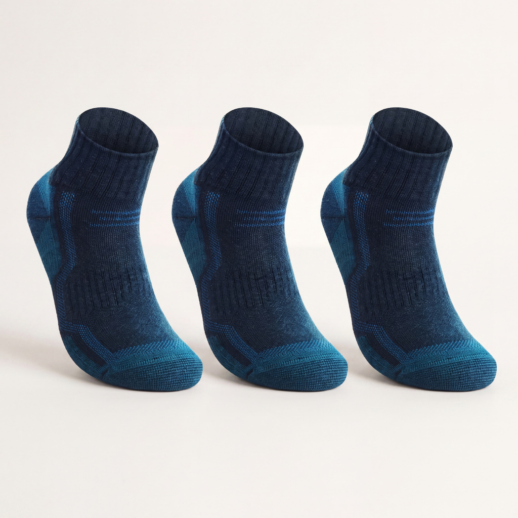 Merino Wool Ankle Hiking Socks 3-Pack