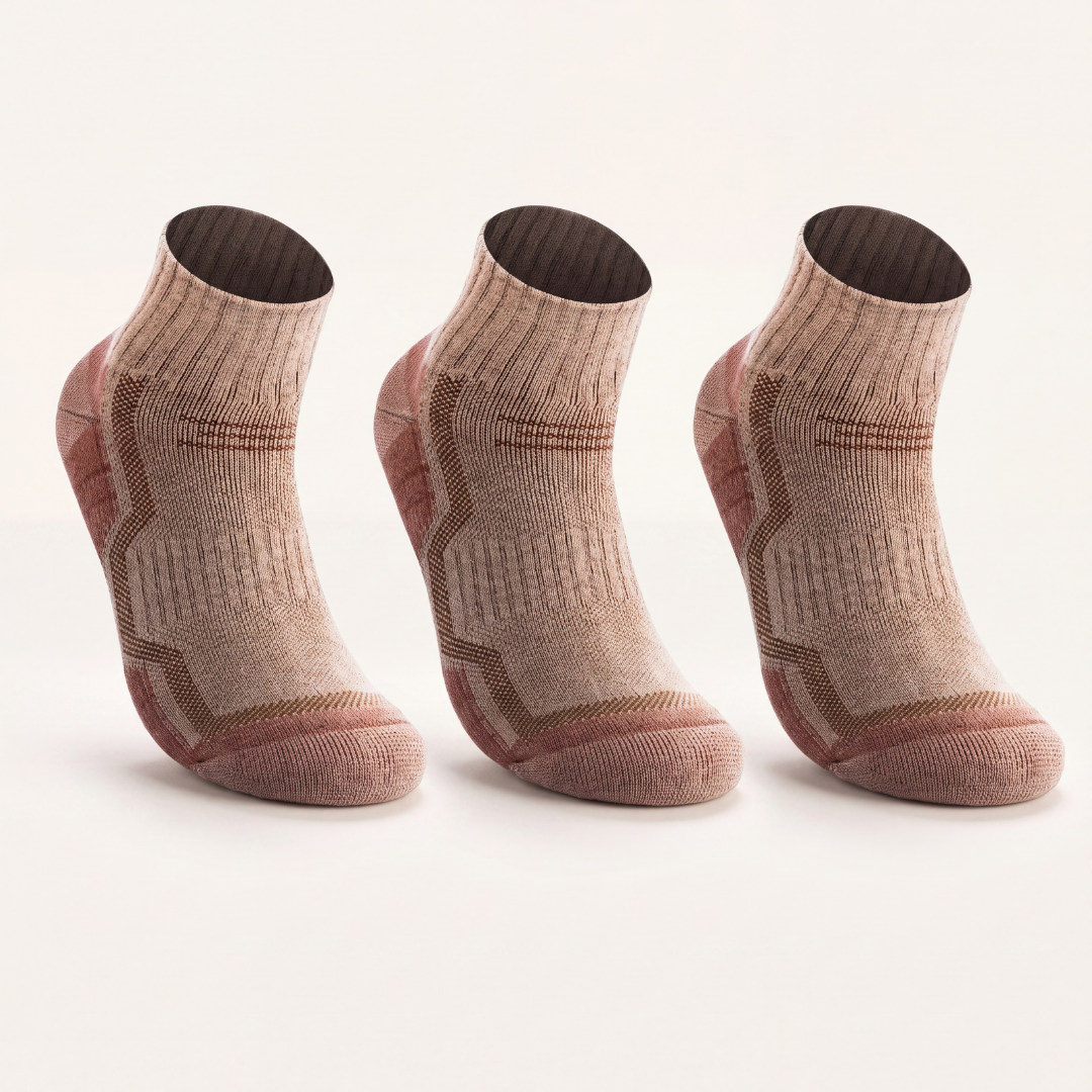 Merino Wool Ankle Hiking Socks 3-Pack