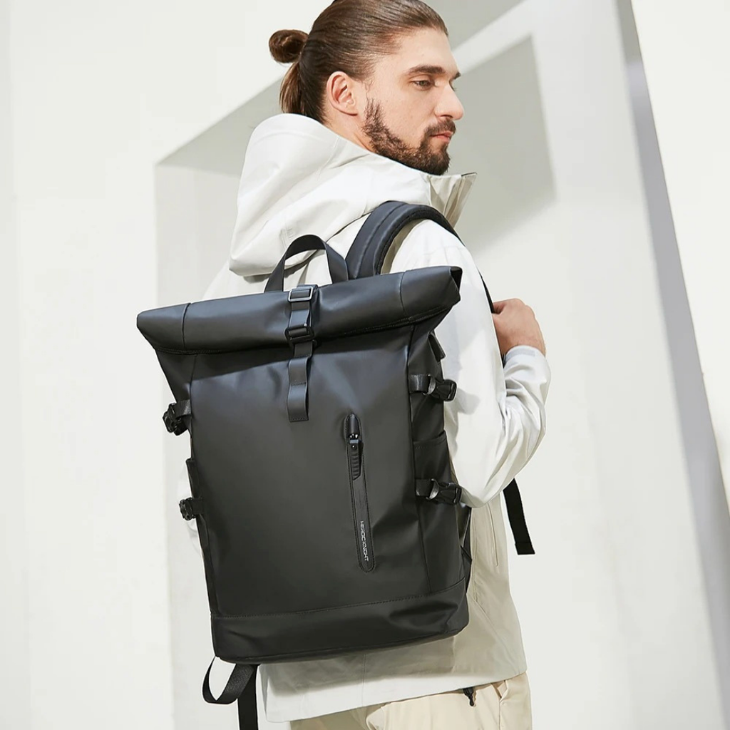 Expandable Roll-Top Travel Backpack
