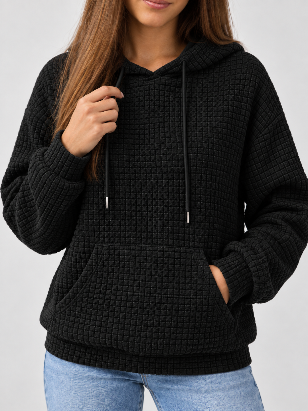 Women's Waffle Knit Hoodie