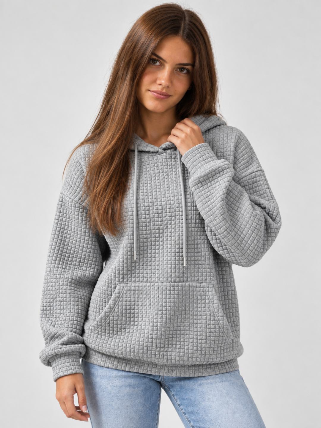Women's Waffle Knit Hoodie