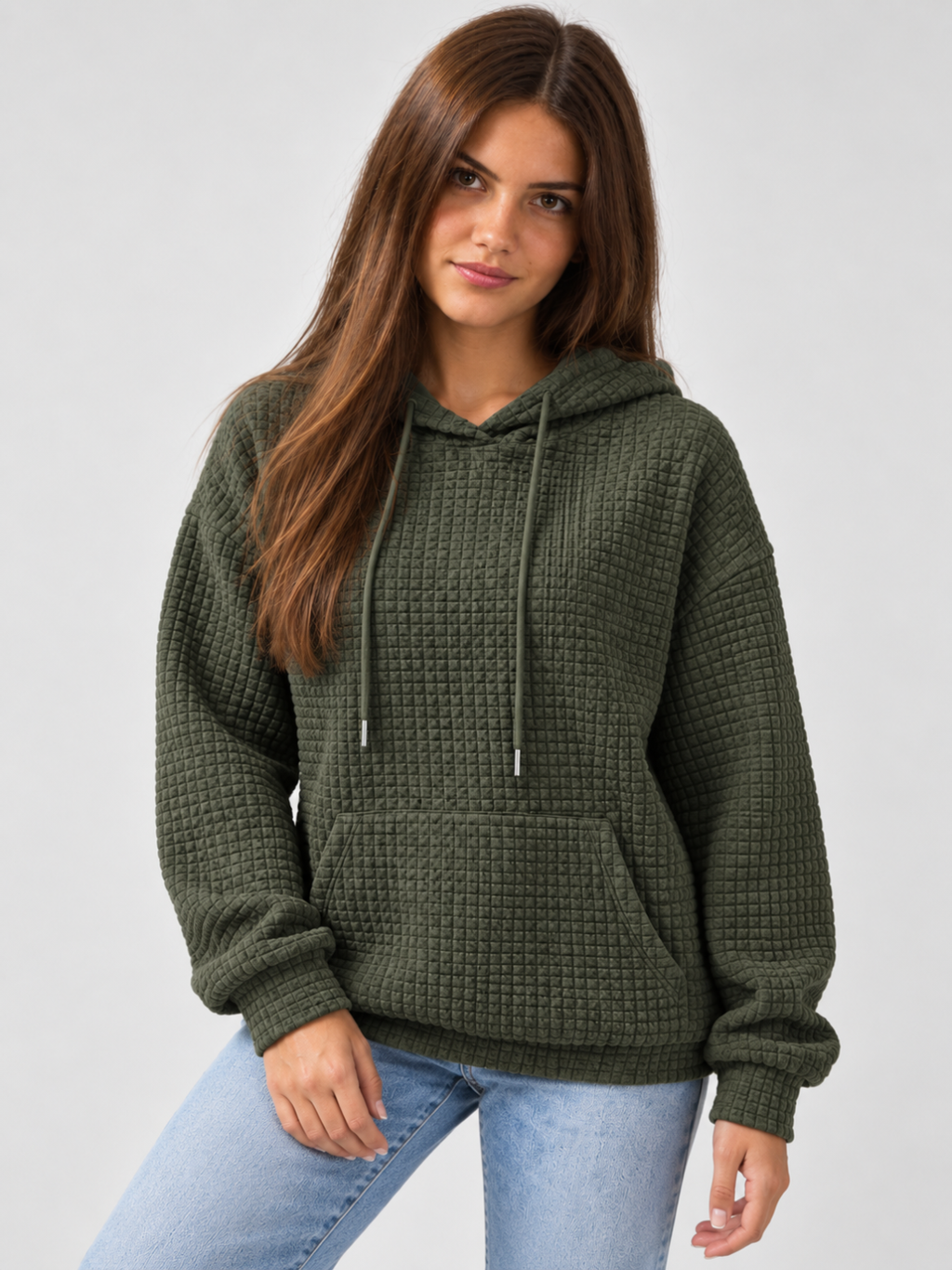Women's Waffle Knit Hoodie