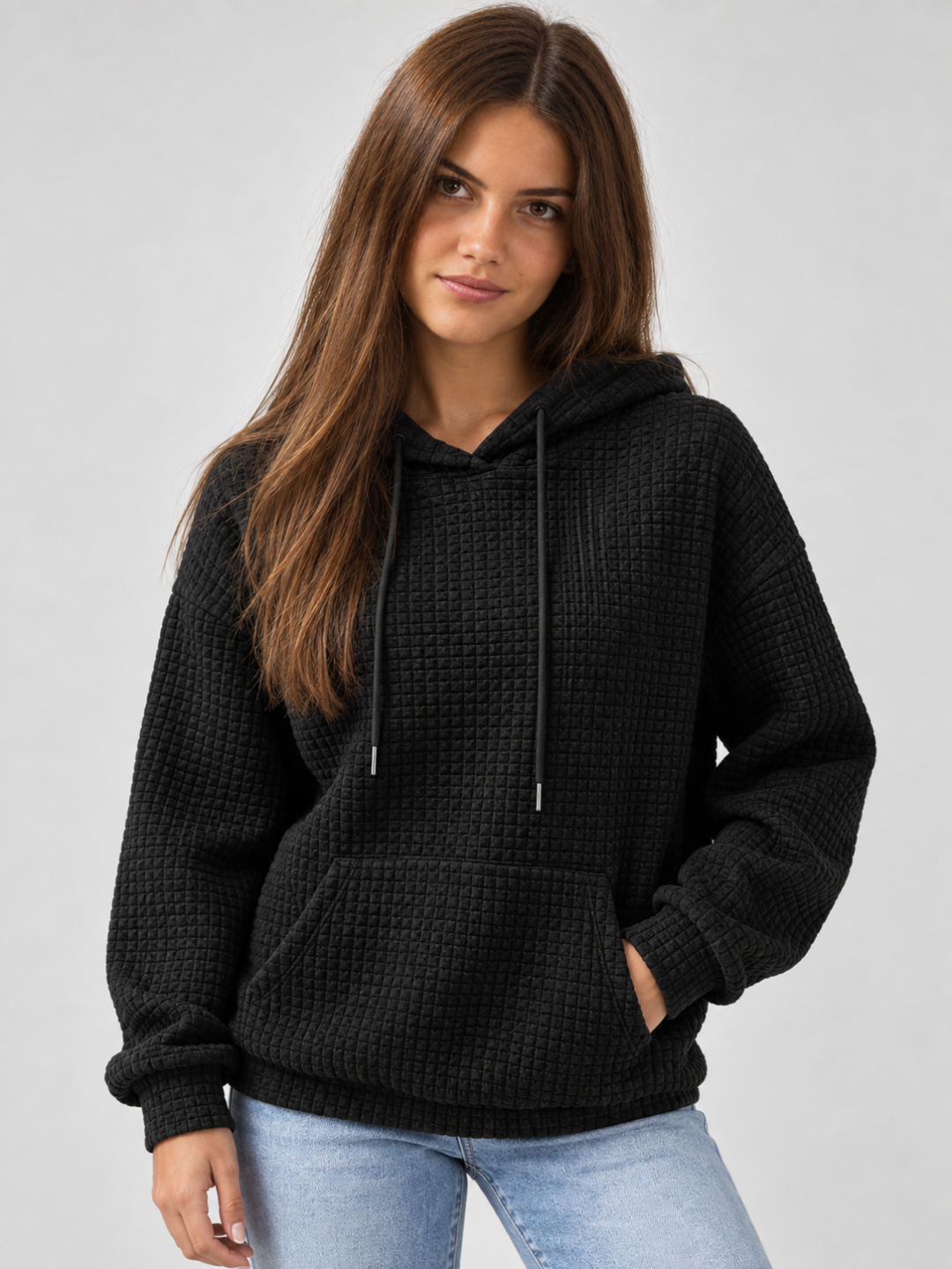 Women's Waffle Knit Hoodie