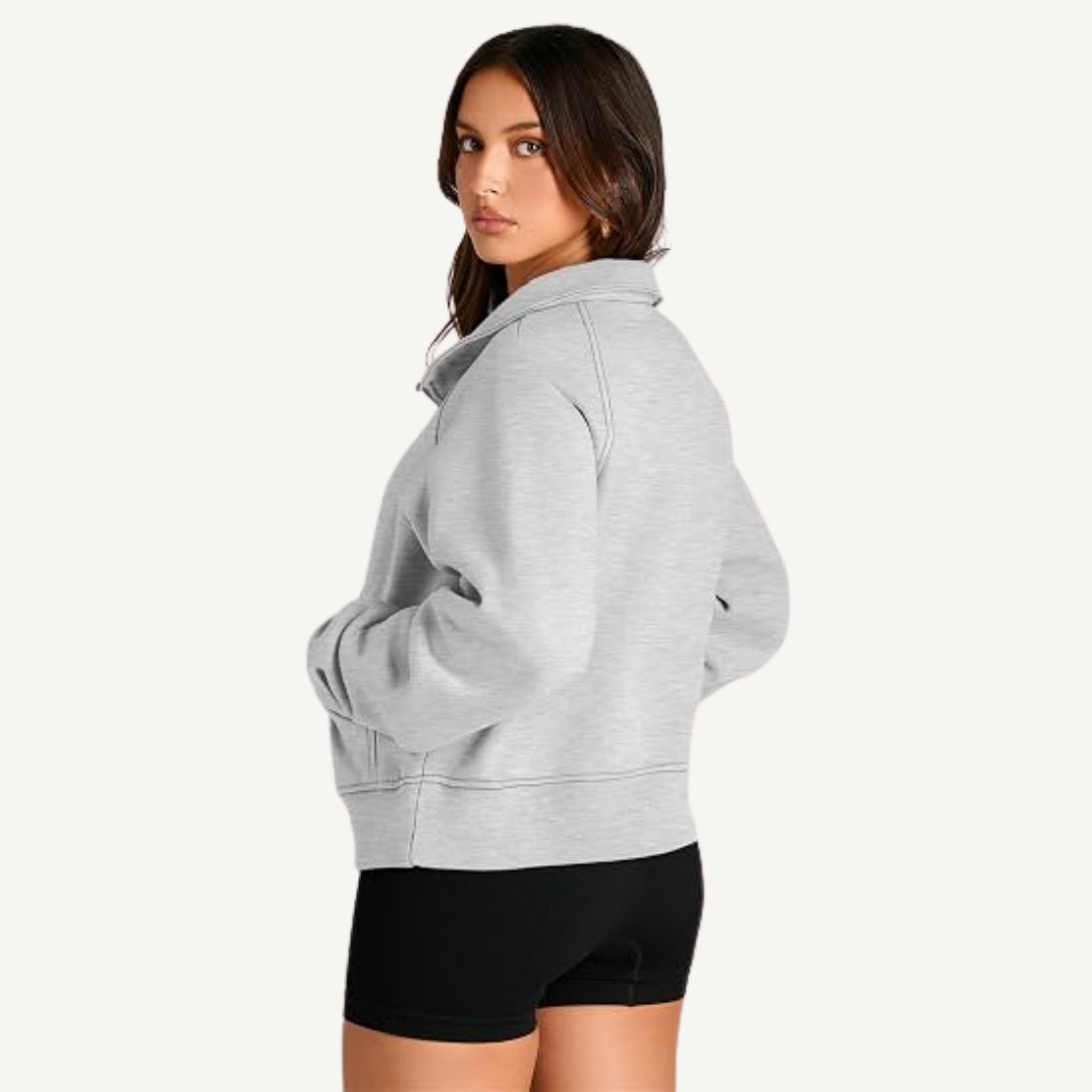 Women's Half-Zip Fleece Pullover Hoodie
