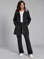 Women's Waterproof Hooded Trench Jacket