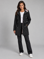 Women's Waterproof Hooded Trench Jacket