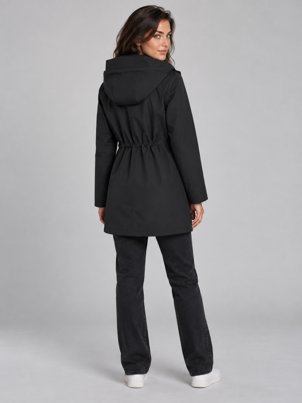 Women's Waterproof Hooded Trench Jacket