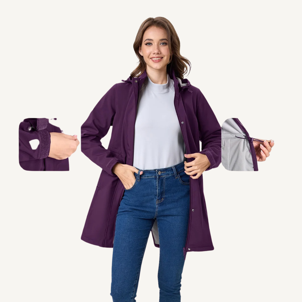 Women's Long Fleece-Lined Waterproof Jacket