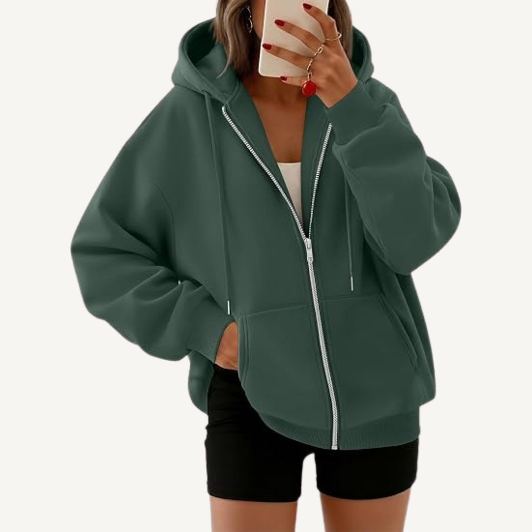 Women's Full-Zip Oversized Hoodie