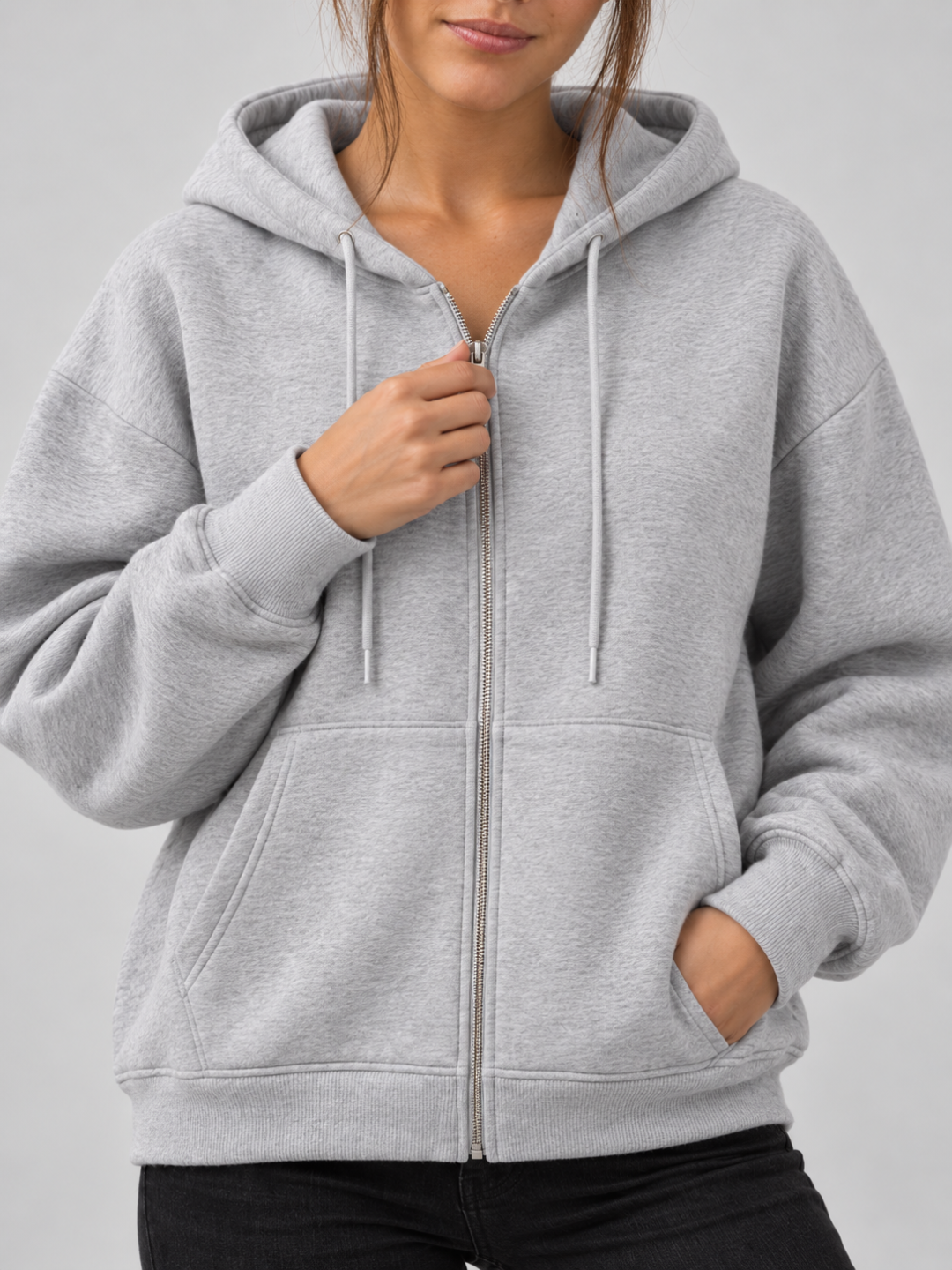 Women's Oversized Zip-Up Hoodie