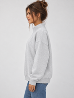 Women's Oversized Mock Neck Fleece Pullover
