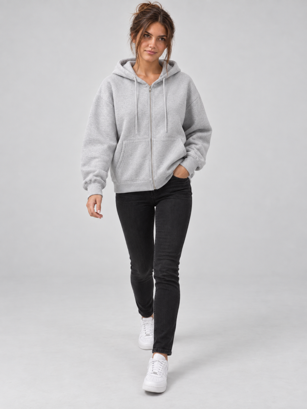Women's Oversized Zip-Up Hoodie