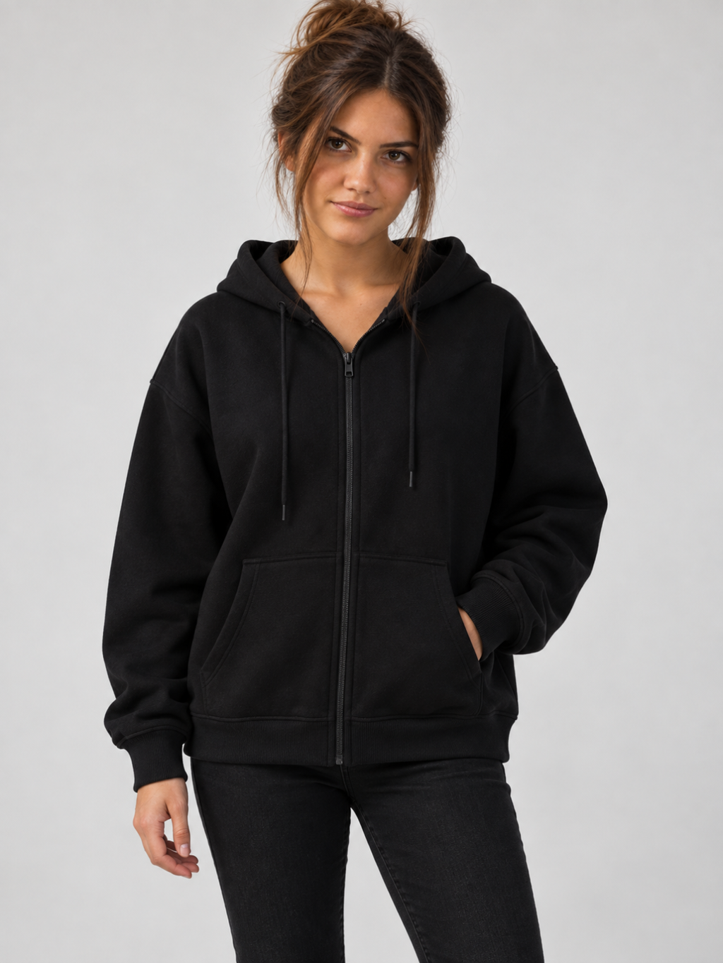 Women's Oversized Zip-Up Hoodie