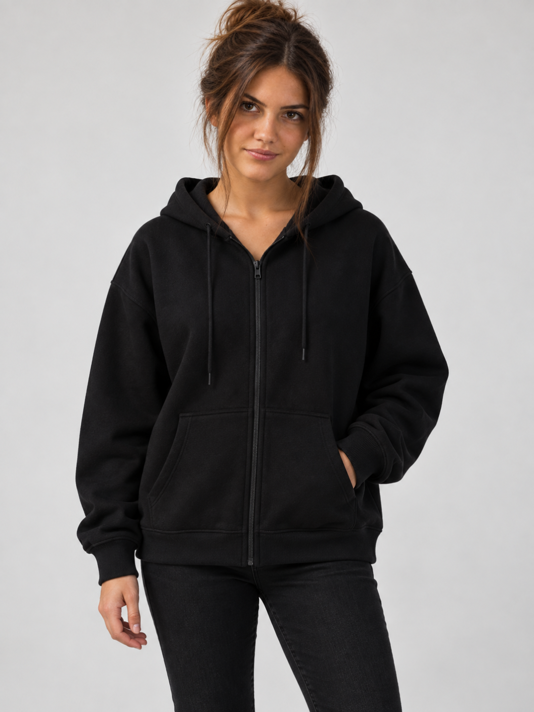 Women's Oversized Zip-Up Hoodie