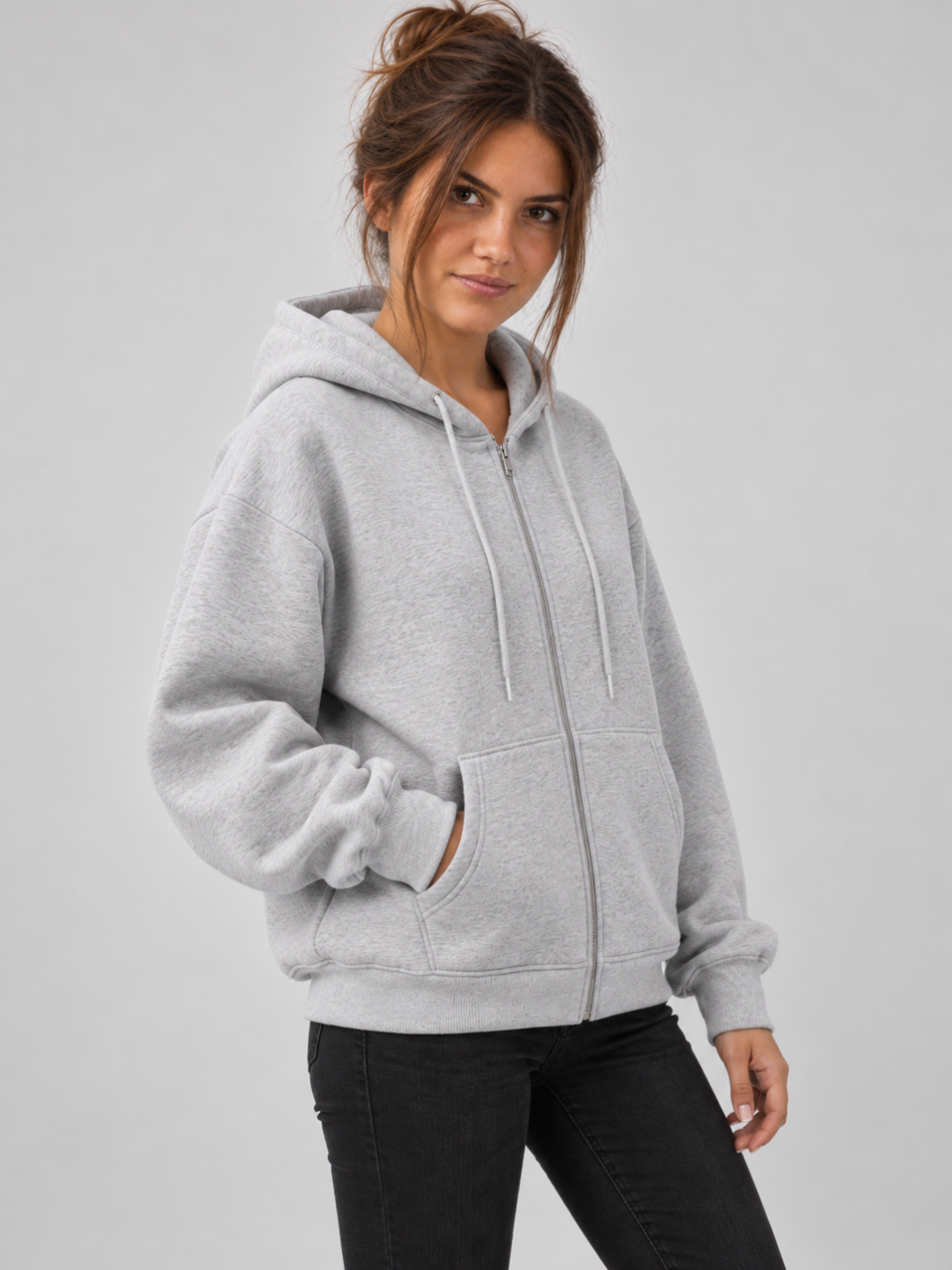 Women's Oversized Zip-Up Hoodie