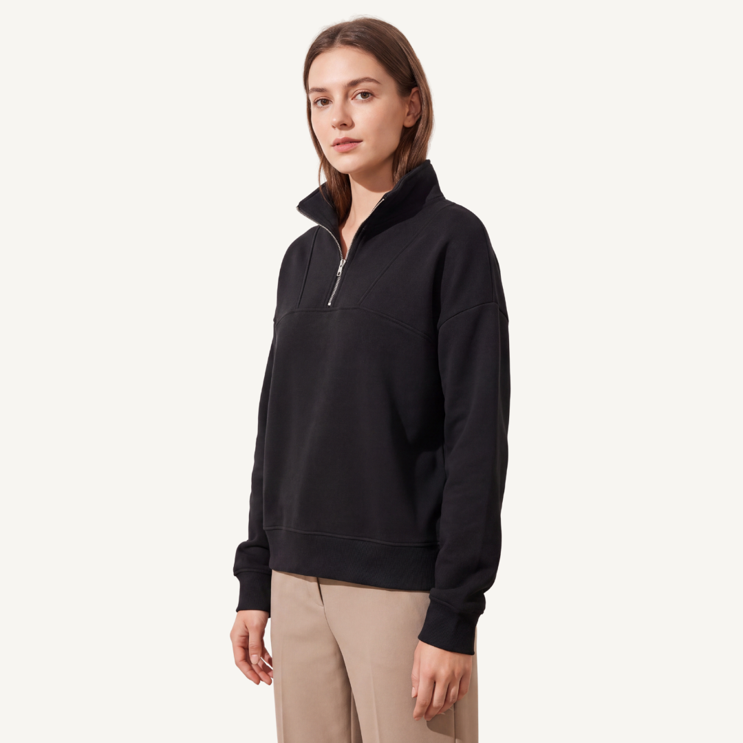 Women's Oversized Half-Zip Fleece