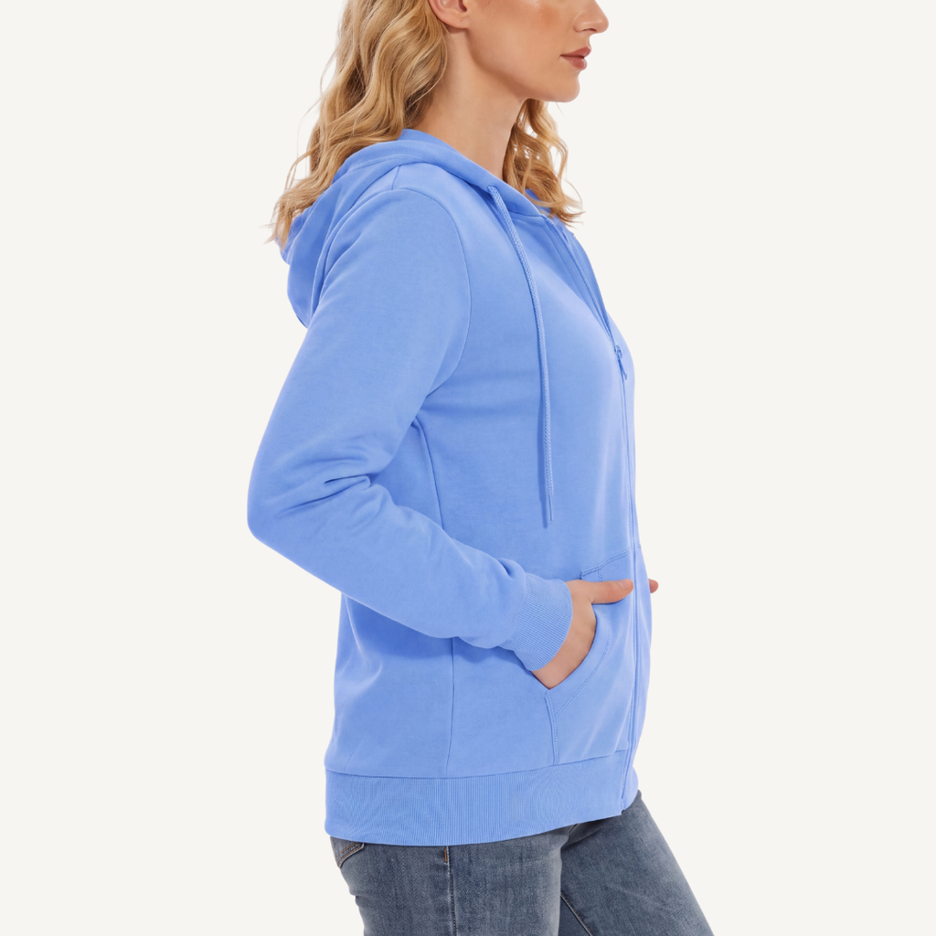 Women's Fleece-Lined Full-Zip Outdoor Hoodie