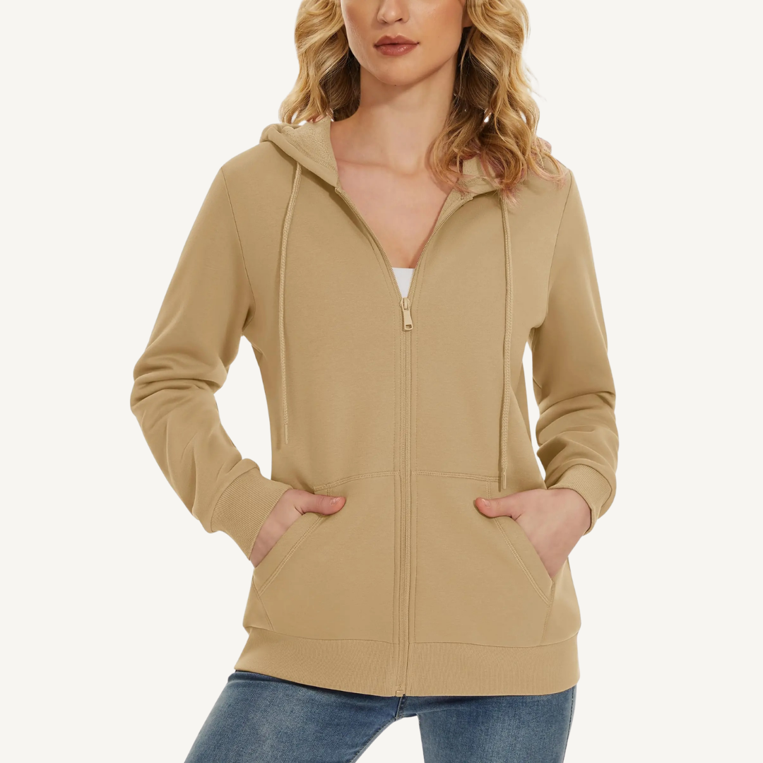 Women's Fleece-Lined Full-Zip Outdoor Hoodie